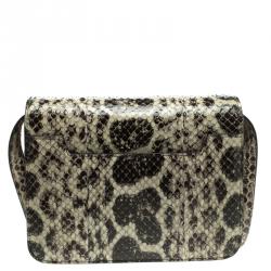 Pre Owned Tom Ford Black/Beige Python Small Natalia Shoulder Bag