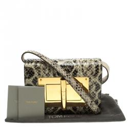 Pre Owned Tom Ford Black/Beige Python Small Natalia Shoulder Bag