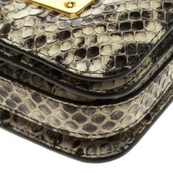 Pre Owned Tom Ford Black/Beige Python Small Natalia Shoulder Bag