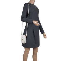 Tom Ford White Leather Mini Camera Crossbody Bag