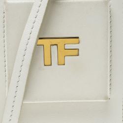 Tom Ford White Leather Mini Camera Crossbody Bag