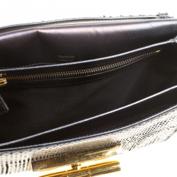 Tom Ford Black Snakeskin Medium Natalia Shoulder Bag