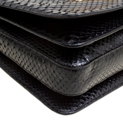 Tom Ford Black Snakeskin Medium Natalia Shoulder Bag