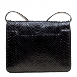 Tom Ford Black Snakeskin Medium Natalia Shoulder Bag