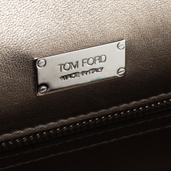 Tom Ford Metallic Light Gold Python Natalia Clutch