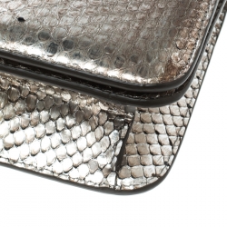 Tom Ford Metallic Light Gold Python Natalia Clutch