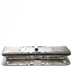 Tom Ford Metallic Light Gold Python Natalia Clutch
