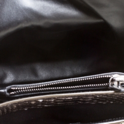 Tom Ford Metallic Grey Python Envelope Tassel Shoulder Bag