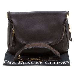 Pre Owned Tom Ford Dark Brown Leather Jennifer Shoulder Bag