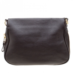Pre Owned Tom Ford Dark Brown Leather Jennifer Shoulder Bag