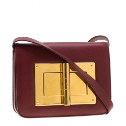 Tom Ford Red Leather Small Natalia Crossbody Bag