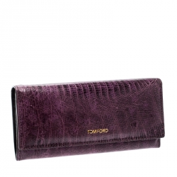 Tom Ford Purple Lizard Continental Wallet