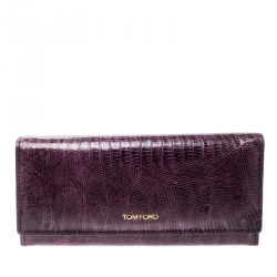 Tom Ford Purple Lizard Continental Wallet
