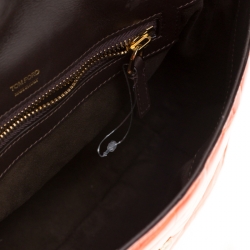 Pre Owned Tom Ford Orange Alligator Shoulder Bag