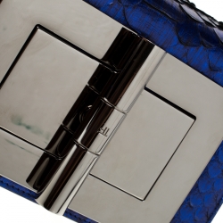 Pre Owned Tom Ford Electric Blue Python Mini Natalia Crossbody Bag