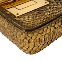 Tom Ford Gold Python Natalia Shoulder Bag