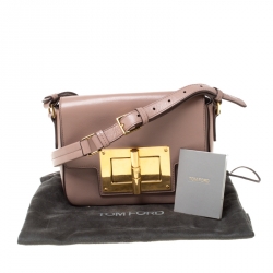 Tom Ford Beige Leather Small Natalia Crossbody Bag