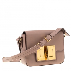 Tom Ford Beige Leather Small Natalia Crossbody Bag