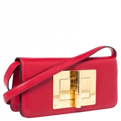 Tom Ford Red Leather Natalia Convertible Clutch