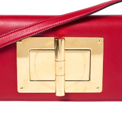 Tom Ford Red Leather Natalia Convertible Clutch
