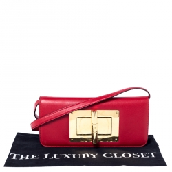 Tom Ford Red Leather Natalia Convertible Clutch