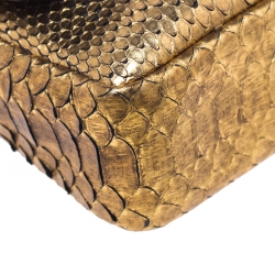 Pre Owned Tom Ford Gold Python Chain Shoulder Bag