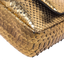 Pre Owned Tom Ford Gold Python Chain Shoulder Bag