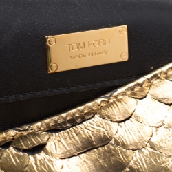 Pre Owned Tom Ford Gold Python Chain Shoulder Bag