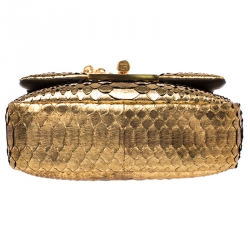 Pre Owned Tom Ford Gold Python Chain Shoulder Bag