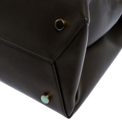 Tom Ford Dark Olive Green Leather TF Icon Satchel 