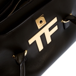 Tom Ford Dark Olive Green Leather TF Icon Satchel 