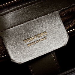 Tom Ford Dark Olive Green Leather TF Icon Satchel 