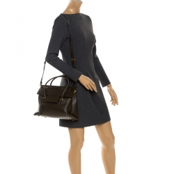 Tom Ford Dark Olive Green Leather TF Icon Satchel 