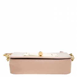 Pre Owned Tom Ford Nude Beige Leather Small Chain Natalia Shoulder Bag
