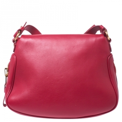 Pre Owned Tom Ford Red Leather Mini Jennifer Shoulder Bag