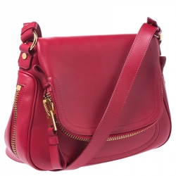 Pre Owned Tom Ford Red Leather Mini Jennifer Shoulder Bag