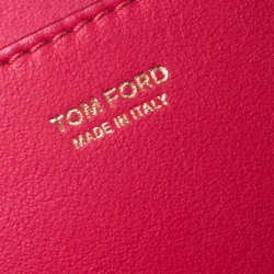 Pre Owned Tom Ford Red Leather Mini Jennifer Shoulder Bag