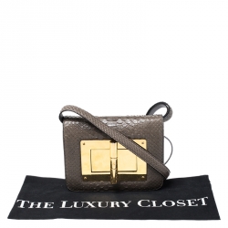 Tom Ford Khaki Python Small Natalia Crossbody Bag