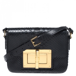 Tom Ford Black Python Small Natalia Crossbody Bag