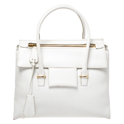 Tom White Leather Large TF Icon Satchel 