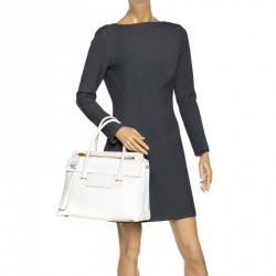 Tom White Leather Large TF Icon Satchel 