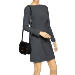Pre Owned Tom Ford Black Leather Mini Tara Crossbody Bag