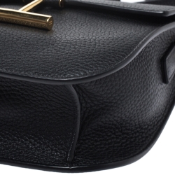 Pre Owned Tom Ford Black Leather Mini Tara Crossbody Bag