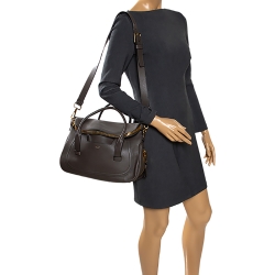 Tom Ford Taupe Leather Jennifer Warm Satchel  