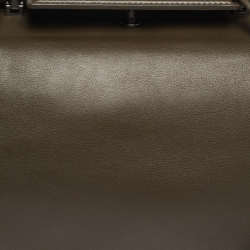 Pre Owned Tom Ford Olive Green Leather Medium India Bag