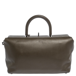 Pre Owned Tom Ford Olive Green Leather Medium India Bag