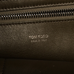 Pre Owned Tom Ford Olive Green Leather Medium India Bag