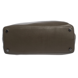 Pre Owned Tom Ford Olive Green Leather Medium India Bag