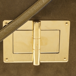 Pre Owned Tom Ford Olive Green Suede and Leather Large Natalia Shoulder Bag