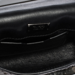 Pre Owned Tom Ford Metallic/Black Python and Leather Small Natalia Shoulder Bag